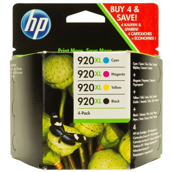 ORIGINAL HP 920XL (C2N92AE) 4-pack High Yield Black/Cyan/Magenta/Yellow