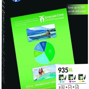 Original HP 935XL CMY Value Pack (F6U78AE) +75sh Paper A4 210x297mm