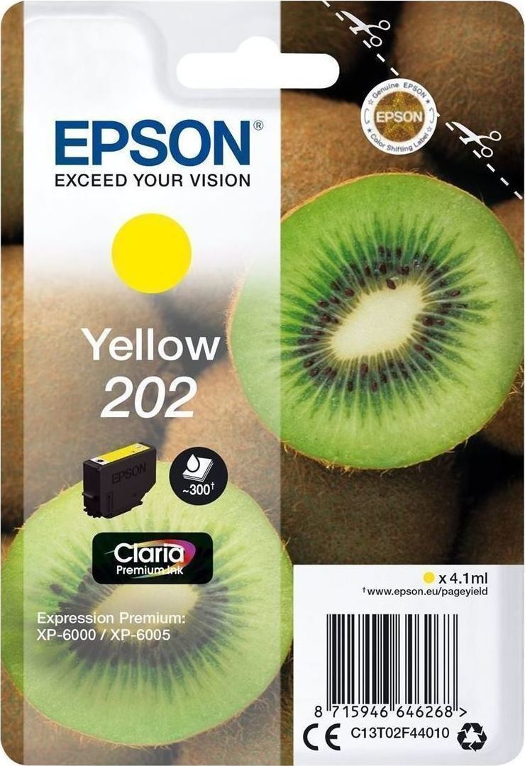ORIGINAL Epson Μελάνι Inkjet 202 Yellow (C13T02F44010)