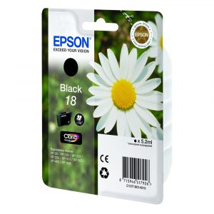 ORIGINAL Epson Μελάνι Inkjet No.18 Black (C13T18014012)