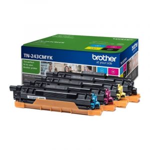 Brother TN-243 Multipack Toner Κυανό/Ματζέντα/Μαύρο/Κίτρινο 4τμχ