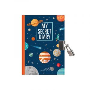 Legami Milano Σημειωματάριο My Secret Diary με Λευκές Σελίδες και Λουκέτο Planets Ημερολόγιο με Κλειδαριά (DIA0012)