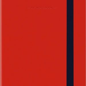 Legami Milano Σημειωματάριο Notebook Small Lined Red Ριγέ με Λάστιχο B5 MYNTO0002