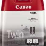 Canon PGI-5 Πακέτο 2 Μελανιών Εκτυπωτή InkJet Μαύρο (0628B030)
