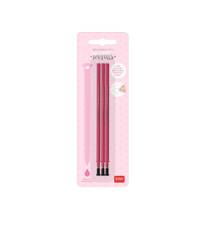 Legami Milano Ανταλλακτικό Μελάνι για Στυλό σε Ροζ χρώμα που Σβήνει 3τμχ REFEP0008
