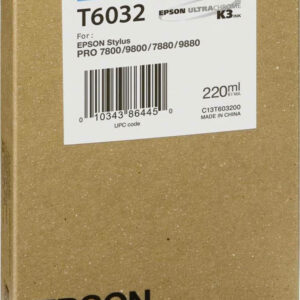 Epson T6032 Μελάνι Εκτυπωτή InkJet Κυανό (C13T603200)