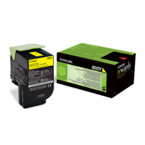 Lexmark 802 Toner Laser Εκτυπωτή Κίτρινο 1000 Σελίδων (80C20Y0)