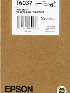 Epson T6037 Μελάνι Εκτυπωτή InkJet Ανοιχτό Μαύρο (C13T603700)
