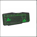 Ενσύρματο Μηχανικό Πληκτρολόγιο USB US με LED Φωτισμό Χρώματος Μαύρο – Πράσινο Esperanza Tirions KX201