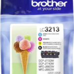 Brother LC3213 Πακέτο 4 Μελανιών Εκτυπωτή InkJet Κίτρινο / Κυανό / Ματζέντα / Μαύρο (LC-3213VP)