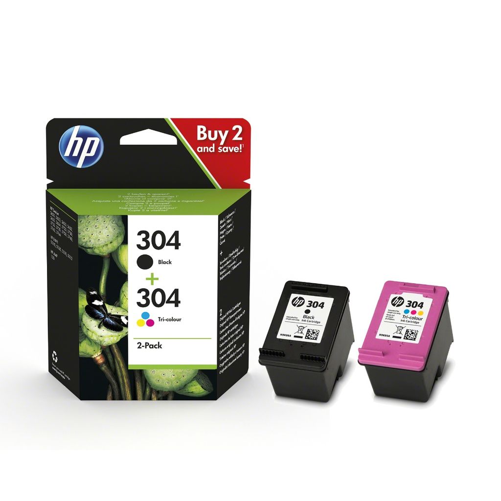 ORIGINAL HP 304 Black & Tri-Colour Ink Cartridge Multipack (3JB05AE)