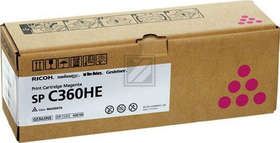 Ricoh SP C360HE Toner Laser Εκτυπωτή Ματζέντα High Capacity 5000 Σελίδων (408186)