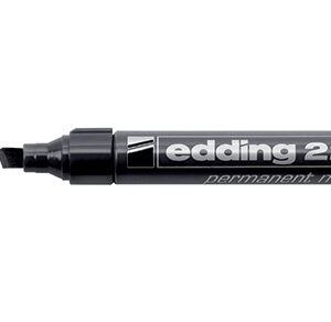 Μεταλλικός μαρκαδόρος ανεξίτηλος επαναγεμιζόμενος με πλακέ μύτη πάχους 1mm-5mm edding e-2200C Μαύρο