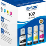 Epson 102 Πακέτο 4 Μελανιών Εκτυπωτή InkJet Κίτρινο / Κυανό / Ματζέντα / Μαύρο (C13T03R640)