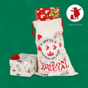 LEGAMI ΧΡΙΣΤΟΥΓΕΝΝΙΑΤΙΚΟΣ ΣΑΚΟΣ CHRISTMAS GIFT SACK - SANTA'S COMING TO TOWN SAK0001