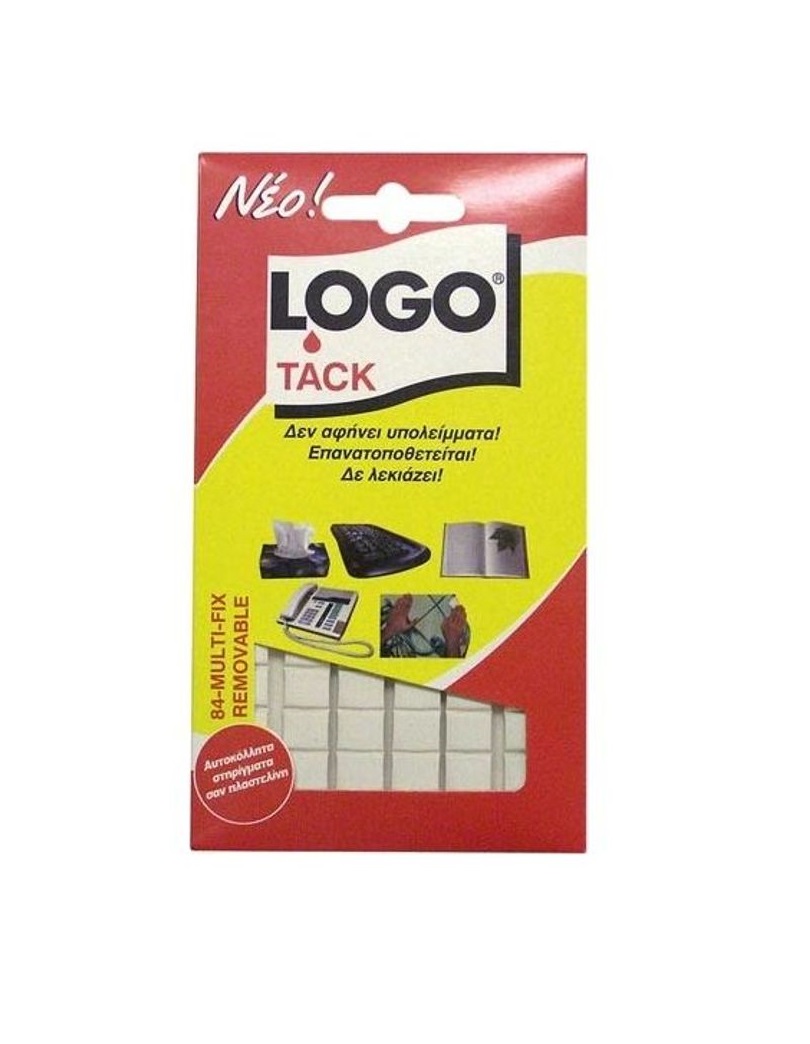Logo Tack Αυτοκόλλητη πλαστελίνη Multi-fix Removable 84τμχ