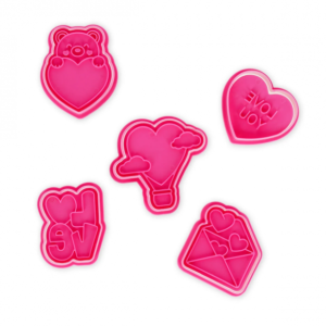 LEGAMI ΦΟΡΜΕΣ ΚΟΠΗΣ ΜΠΙΣΚΟΤΩΝ ΜΕ ΘΕΜΑ VALENTINE COOKIE TIME SET 5 COOKIE CUTTERS (VCC0001)