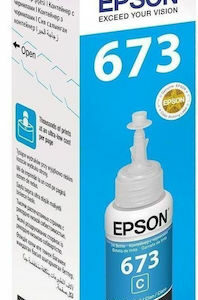 Epson 673 Γνήσιο Μελάνι Εκτυπωτή InkJet Κυανό (C13T67324A)