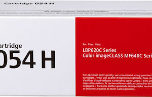 Canon 054H Γνήσιο Toner Laser Εκτυπωτή Κίτρινο High Capacity 2300 Σελίδων (3025C002)