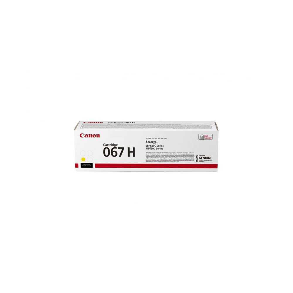 ORIGINAL Canon 067H Toner Laser Εκτυπωτή Κίτρινο High Capacity 2350 Σελίδων (5103C002)