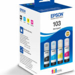 Epson 103 Γνήσιο Πακέτο 4 Μελανιών Εκτυπωτή InkJet Κίτρινο / Κυανό / Ματζέντα / Μαύρο (C13T00S64A)