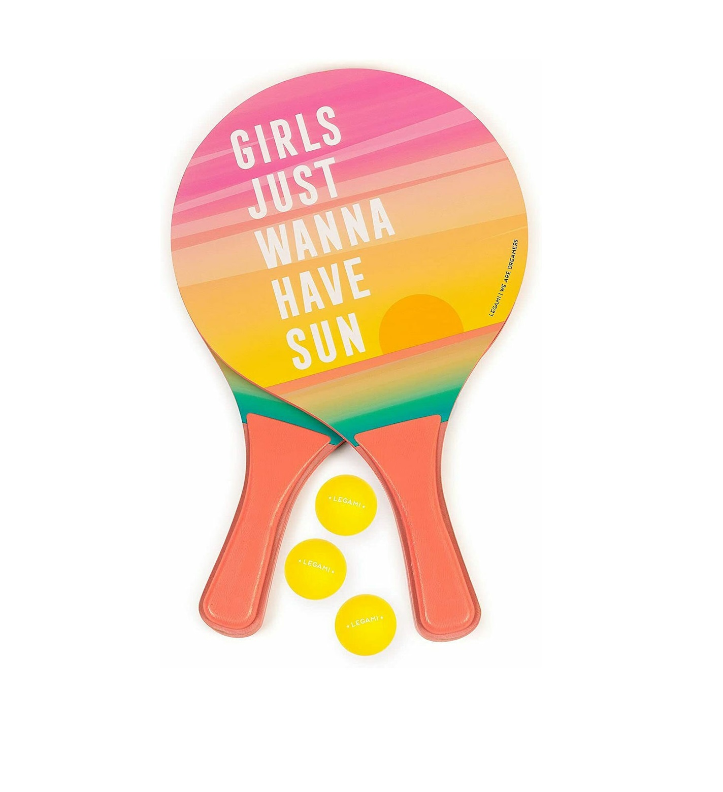 Legami Milano Sunset Σετ Ρακέτες Παραλίας 2τμχ με 3 Μπαλάκια BR0005