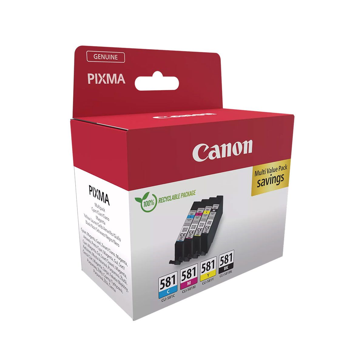 ORIGINAL Canon Μελάνι Inkjet CLI-581 CMYK (2103C007)