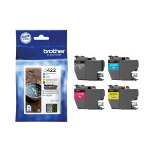 ORIGINAL Brother Μελάνι Inkjet LC Black, Cyan, Magenta, Yellow Cartridge (LC422VAL)(LC-422VAL)