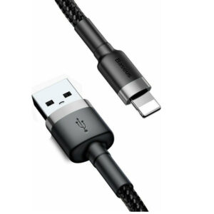 Baseus Cafule Braided USB to Lightning Cable Μαύρο 2m (CALKLF-CG1)
