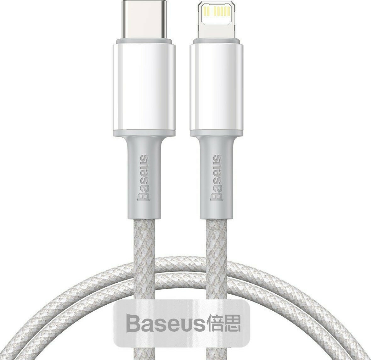 Baseus High Density Braided USB-C to Lightning Cable 20W Λευκό 1m (CATLGD-02)