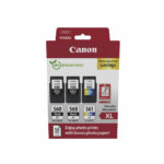 ORIGINAL Canon PG-560 XL Γνήσιο Photo Value Pack με 3 Μελάνια Εκτυπωτή InkJet Μαύρο / Πολλαπλό (Color) (3712C012)