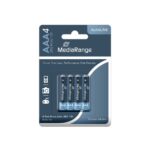 MediaRange Premium Alkaline Batteries Micro AAA|LR03|1.5V Pack 4 (MRBAT101)