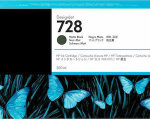 HP 728 Γνήσιο Μελάνι Εκτυπωτή InkJet Matte Μαύρο (F9J68A)