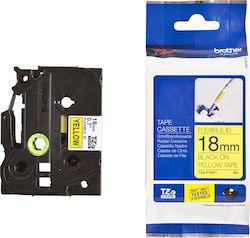Brother Ταινία Ετικετογράφου 8m x 18mm σε Κίτρινο Χρώμα(TZE-641)