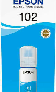 Epson 102 Γνήσιο Μελάνι Εκτυπωτή InkJet Κυανό (C13T03R240)