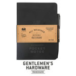 Gentlemen's Hardware Waterproof Notebook Pocket Stone Paper Notes with Ballpoint Pen, 12.7cm x 16.51cm GEN799