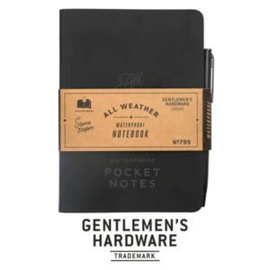 Gentlemen's Hardware Waterproof Notebook Pocket Stone Paper Notes with Ballpoint Pen, 12.7cm x 16.51cm GEN799