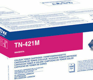 Brother TN-421M Γνήσιο Toner Laser Εκτυπωτή Ματζέντα 1800 Σελίδων (TN-421M)
