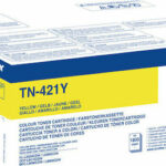Brother TN-421Y Γνήσιο Toner Laser Εκτυπωτή Κίτρινο 1800 Σελίδων (TN-421Y)