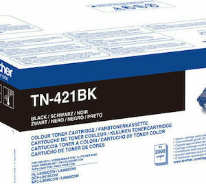 Brother TN-421BK Γνήσιο Toner Laser Εκτυπωτή Μαύρο 3000 Σελίδων TN-421BK
