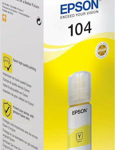 Epson 104 Γνήσιο Μελάνι Εκτυπωτή InkJet Κίτρινο (C13T00P440)