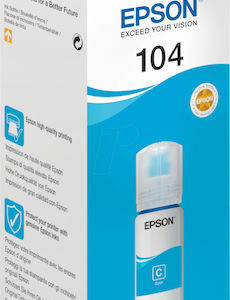 Epson 104 Γνήσιο Μελάνι Εκτυπωτή InkJet Κυανό (C13T00P240)