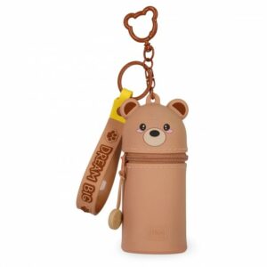 LEGAMI ΠΟΡΤΟΦΟΛΑΚΙ ΑΠΟ ΣΙΛΙΚΟΝΗ MINI KAWAII ΜΕ ΜΠΡΕΛΟΚ TEDDY BEAR (ΑΡΚΟΥΔΑΚΙ) MKAW0002