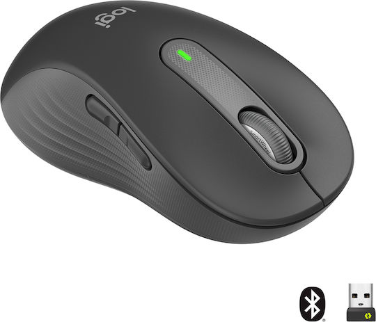 Logitech Signature M650 L Left Ασύρματο Bluetooth Ποντίκι για Αριστερόχειρες Graphite 910-006239