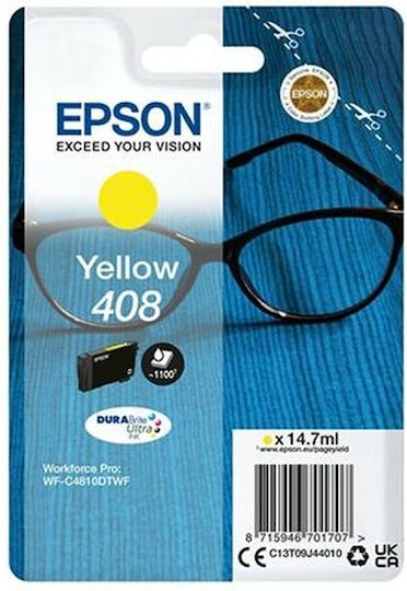 Epson 408 Γνήσιο Μελάνι Εκτυπωτή InkJet Κίτρινο (C13T09J44010)