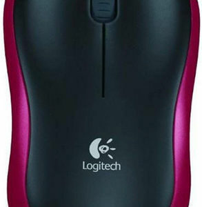 Logitech M185 (910-002237) Ασύρματο Mini Ποντίκι Black/Red