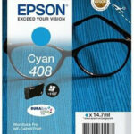 Epson 408 Γνήσιο Μελάνι Εκτυπωτή InkJet Κυανό (C13T09J24010)