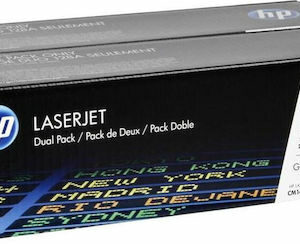 HP 128A Γνήσιο Multipack Toner Laser Εκτυπωτή Μαύρο 2τμχ (CE320AD)