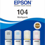 Epson 104 Γνήσιο Πακέτο 4 Μελανιών Εκτυπωτή InkJet Κίτρινο / Κυανό / Ματζέντα / Μαύρο (C13T00P640)