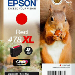 Epson 478XL Γνήσιο Μελάνι Εκτυπωτή InkJet Κόκκινο (C13T04F54010)